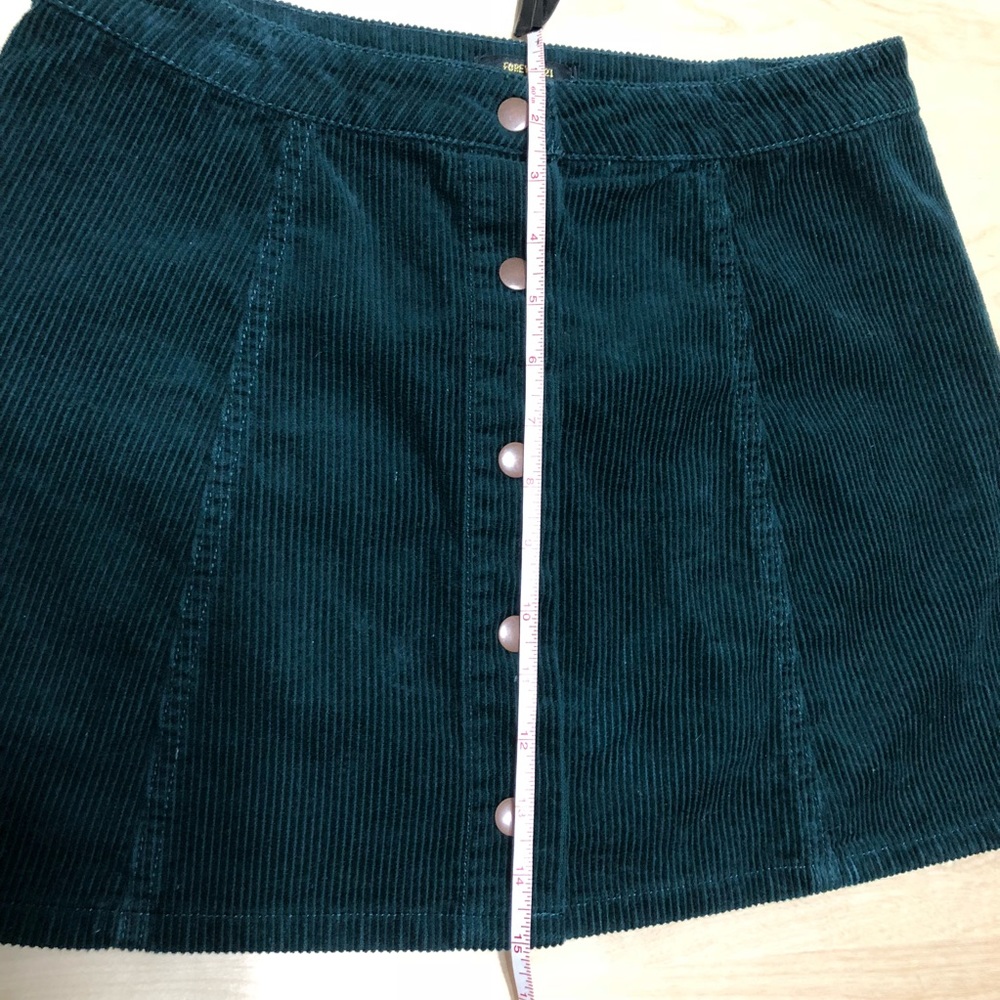 Forever 21 Dark Green Corduroy Mini Skirt - Picture 4 of 6
